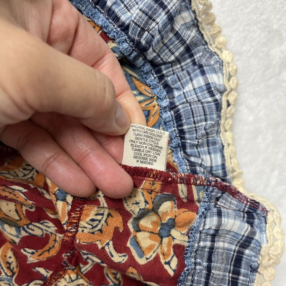Mimi & Maggie Ruffle Skirt Girls Size 6 Boho Plaid Floral Tiered - Picture 5 of 6